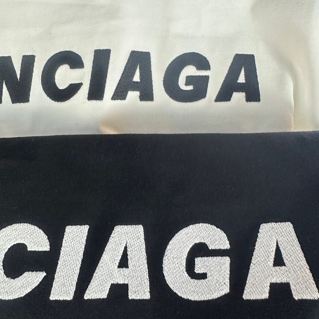 Balenciaga 巴黎世家 经典字母logo圆领短袖 上衣 T恤 夏季 白色 黑色 A0