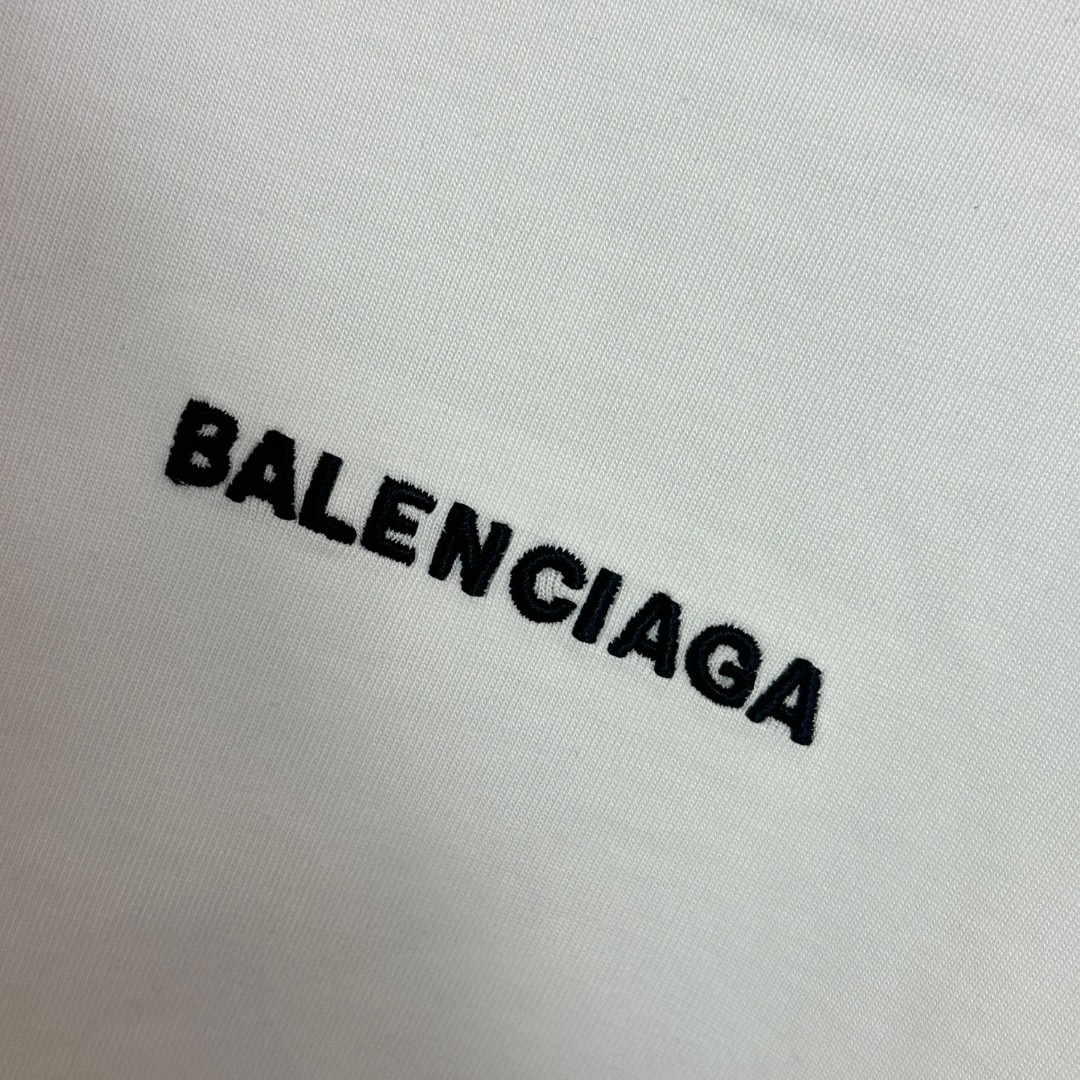 Balenciaga 巴黎世家 经典字母logo圆领短袖 上衣 T恤 夏季 白色 黑色 A0