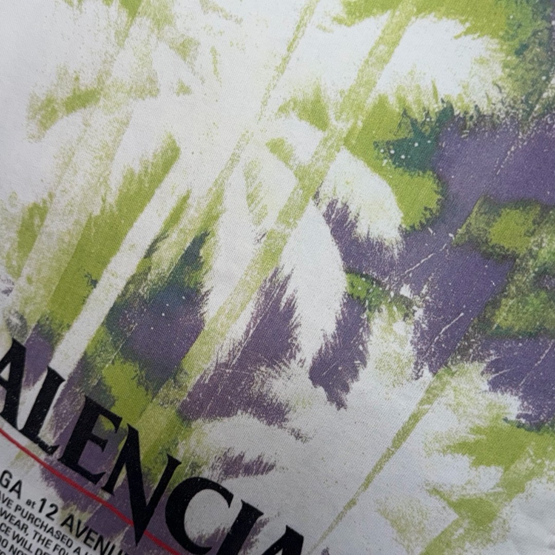 Balenciaga 巴黎世家 花卉印花圆领短袖 T恤 圆领 夏季 白色 A0 764235TUV079000