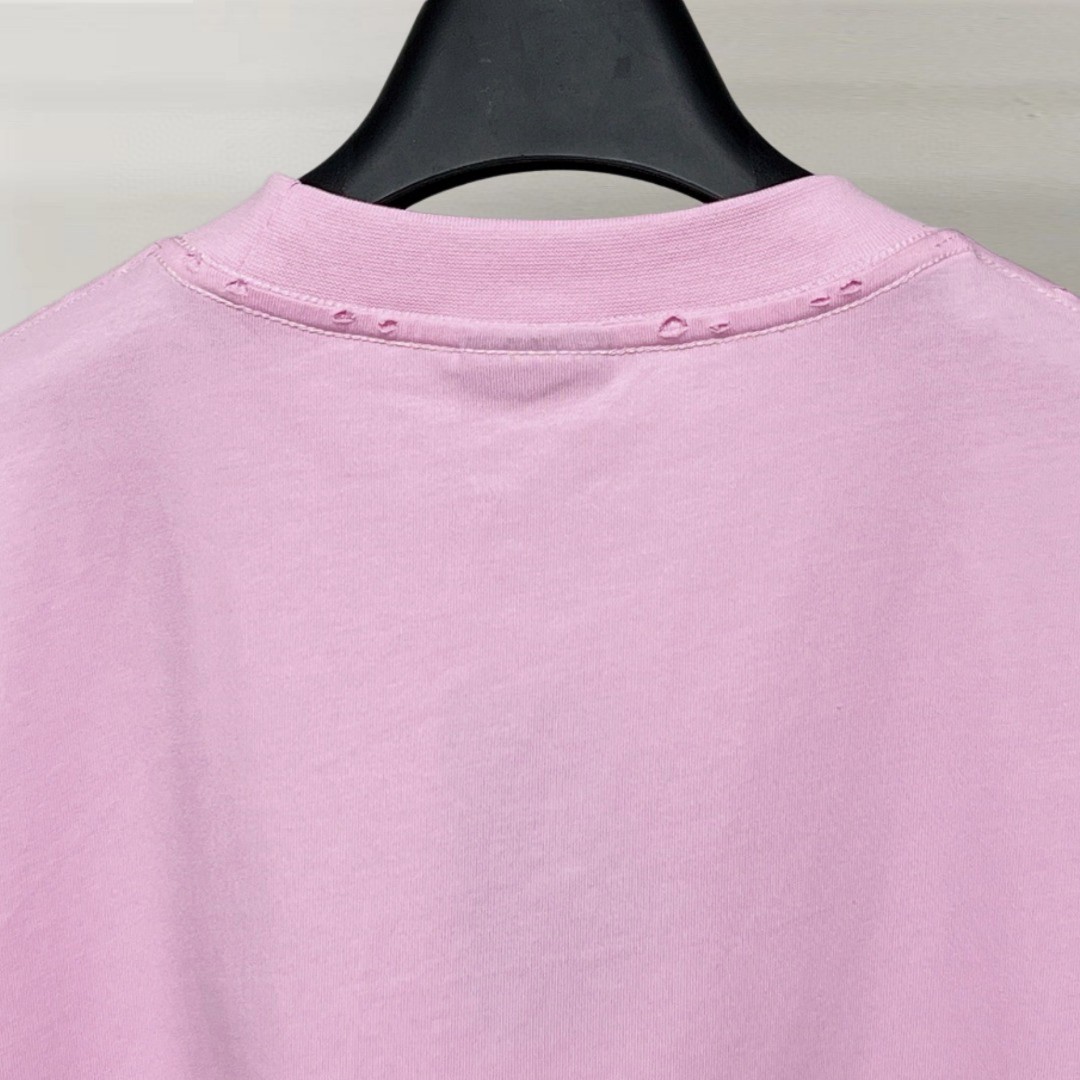 Balenciaga 巴黎世家 直喷印花圆领短袖 T恤 圆领 夏季 粉色 A0 764235TUVF55701