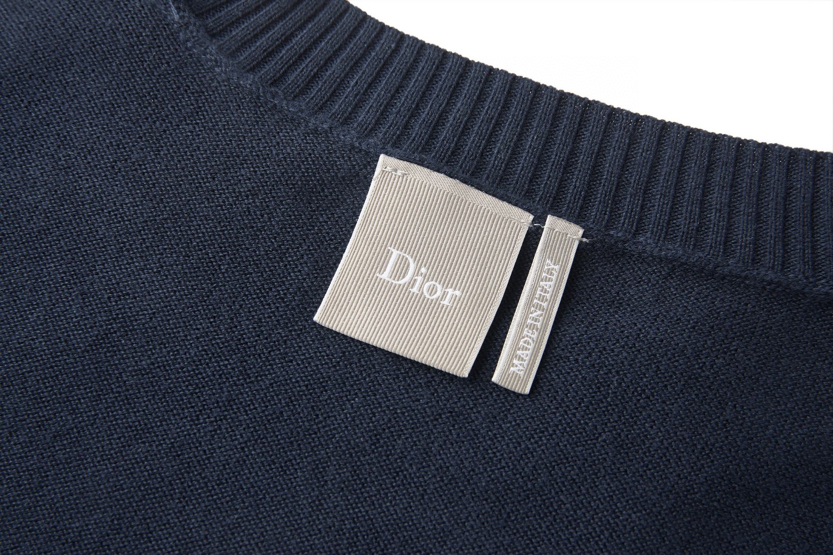 DIOR 迪奥 拼色条纹标识刺绣毛衣 针织衫 外套 长袖 蓝色 B0 693M621A7030-C580