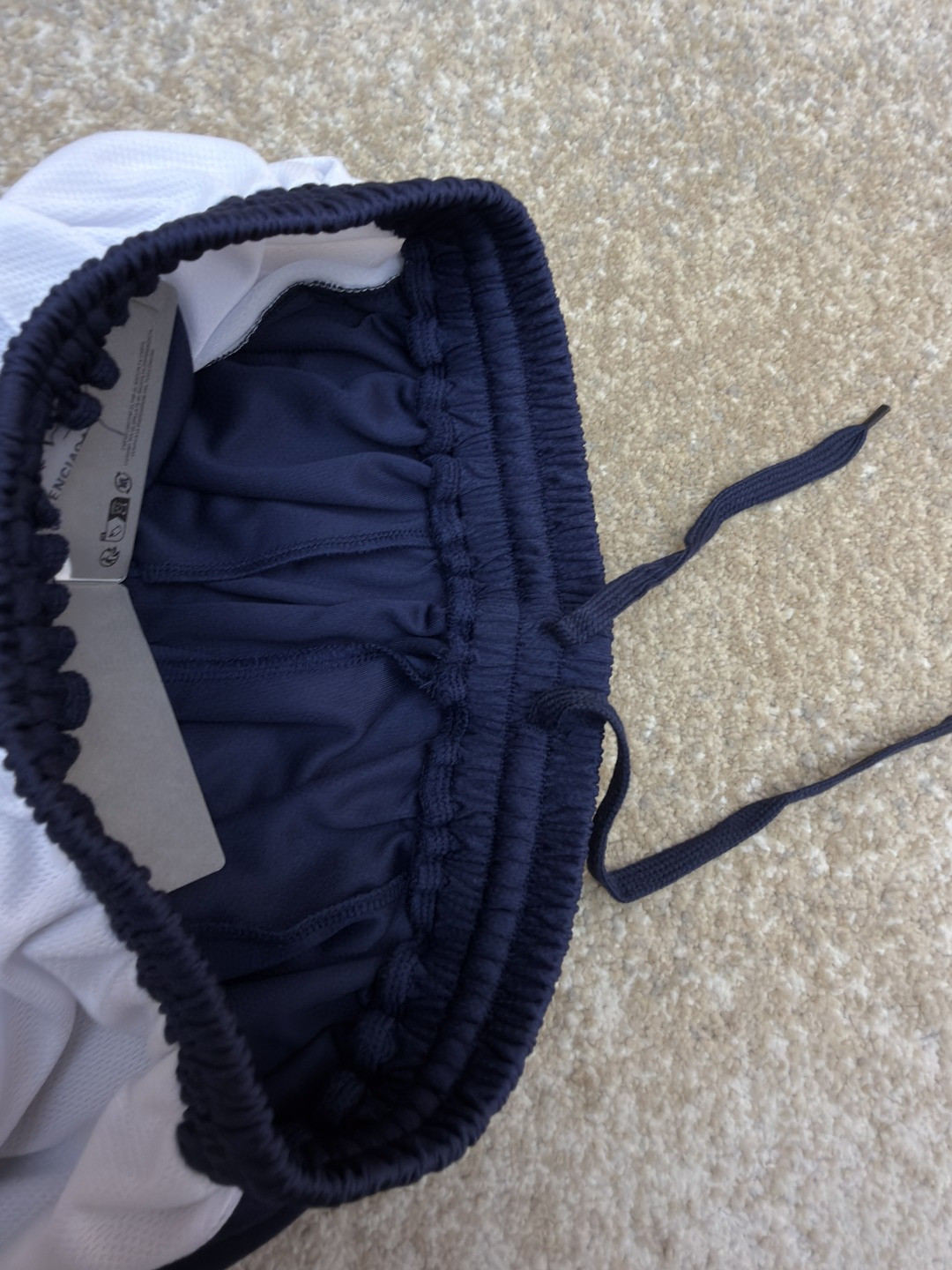 Balenciaga 巴黎世家 拼色阔腿足球裤 短裤 运动裤 五分裤 休闲裤 裤子 蓝色 A2