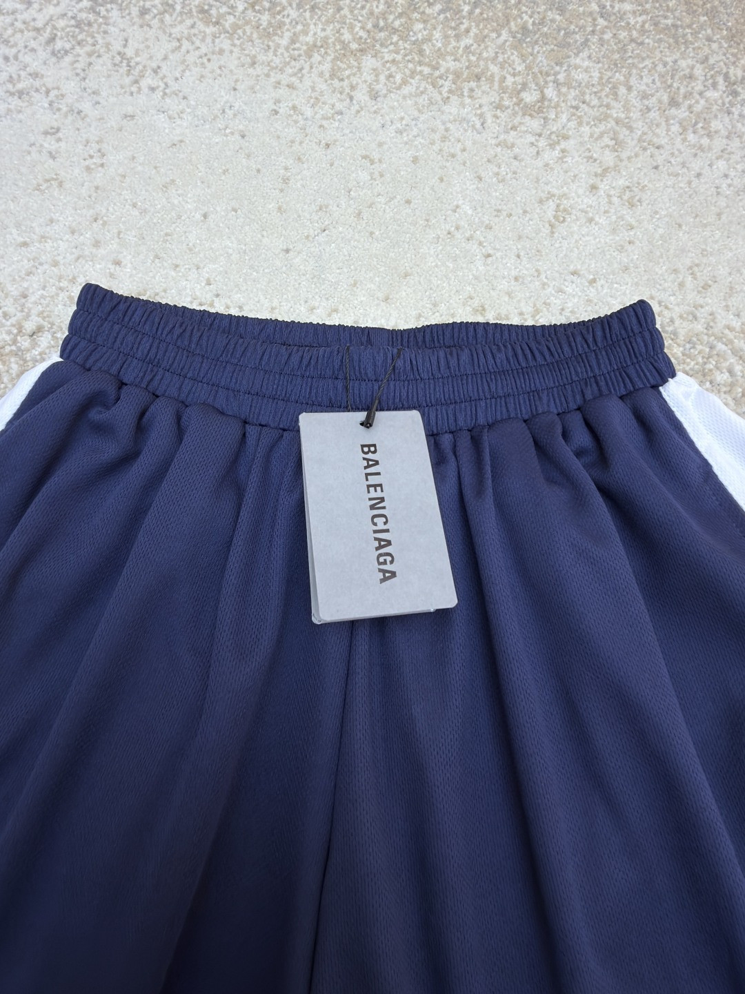 Balenciaga 巴黎世家 拼色阔腿足球裤 短裤 运动裤 五分裤 休闲裤 裤子 蓝色 A2