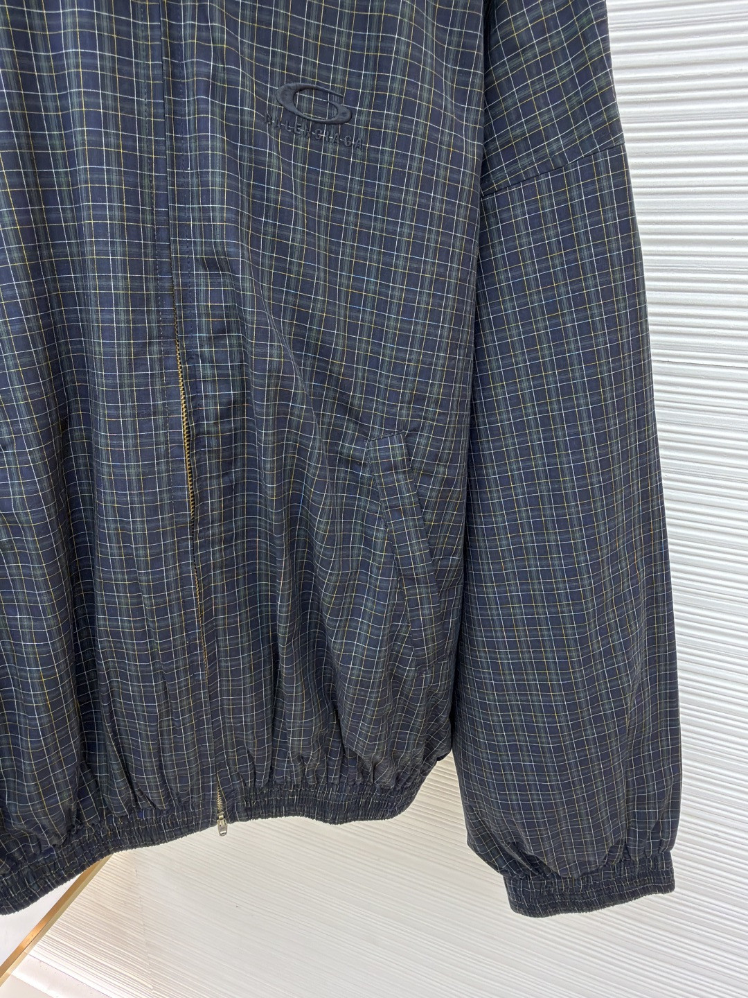 Balenciaga 巴黎世家 双向拉链开合刺绣格纹夹克 外套 长袖 B5 866520TMM498069