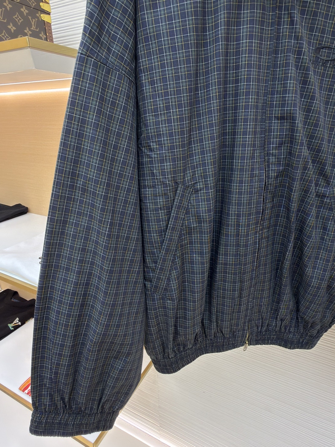 Balenciaga 巴黎世家 双向拉链开合刺绣格纹夹克 外套 长袖 B5 866520TMM498069