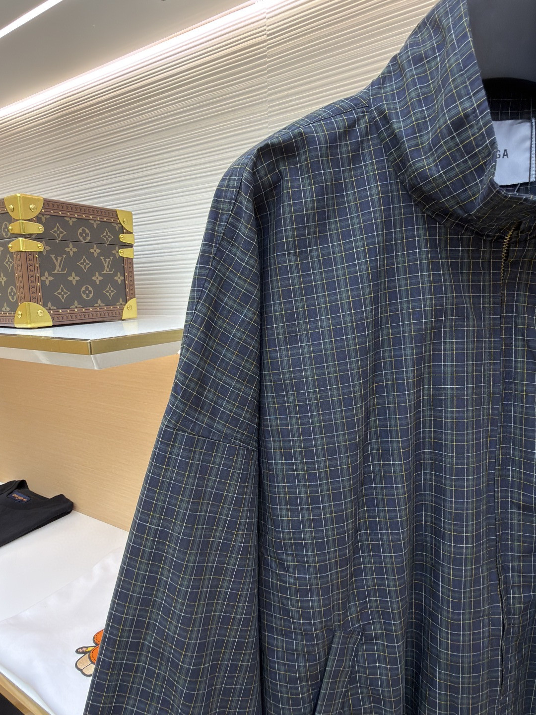 Balenciaga 巴黎世家 双向拉链开合刺绣格纹夹克 外套 长袖 B5 866520TMM498069