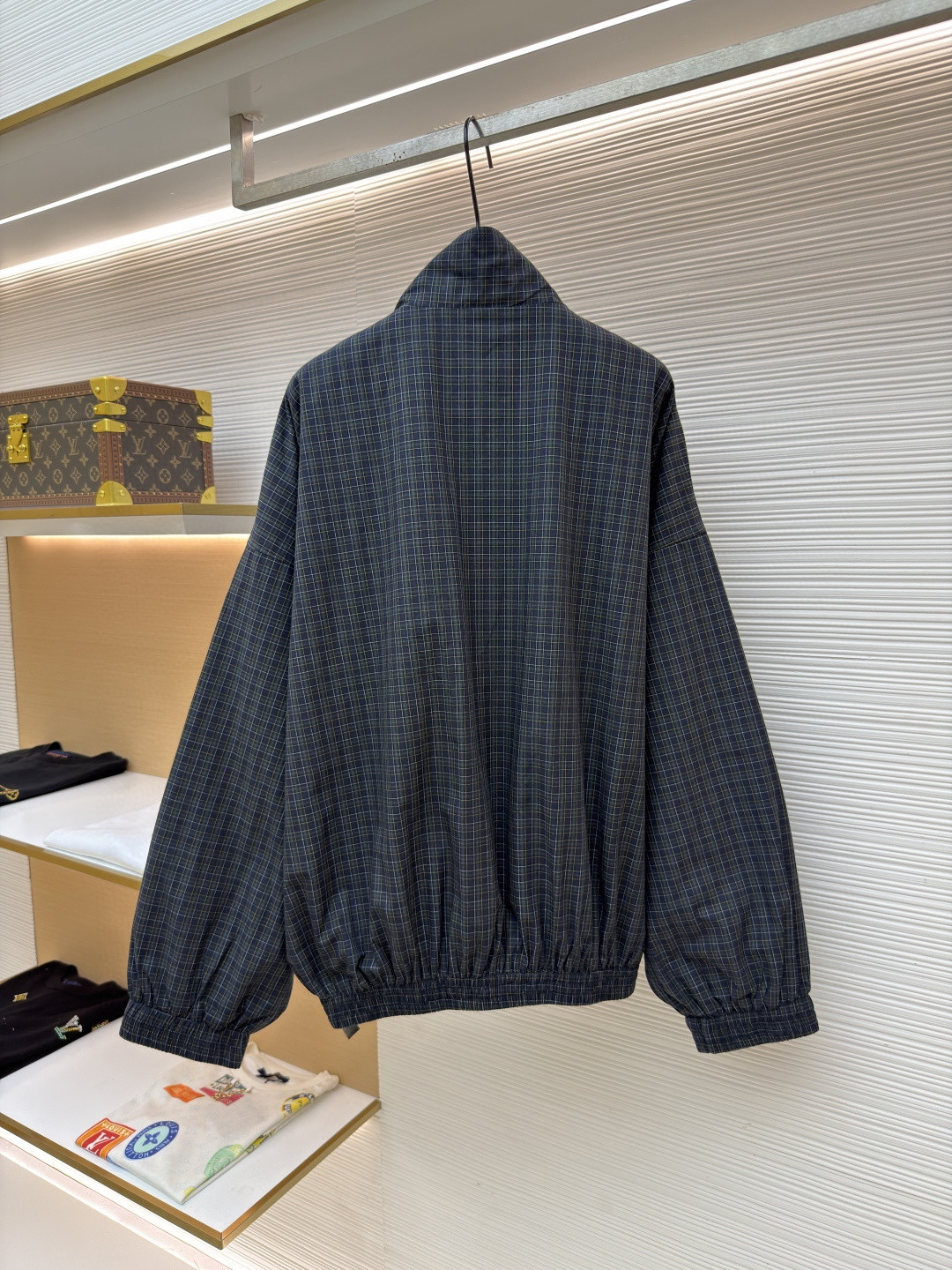 Balenciaga 巴黎世家 双向拉链开合刺绣格纹夹克 外套 长袖 B5 866520TMM498069