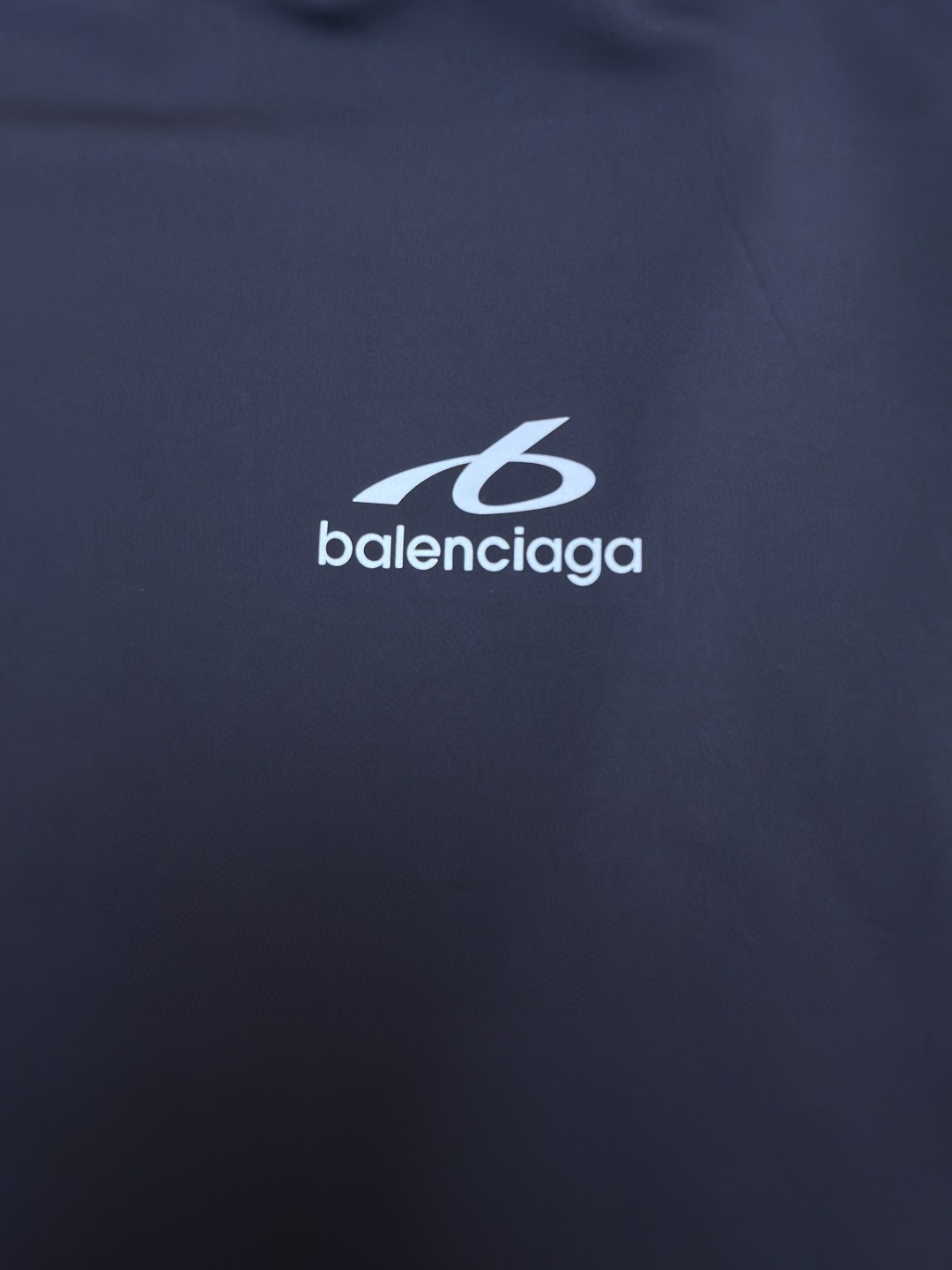 Balenciaga 巴黎世家 假两件拼接袖紧身速干衣 运动衣 长袖 T恤 藏蓝色 A5