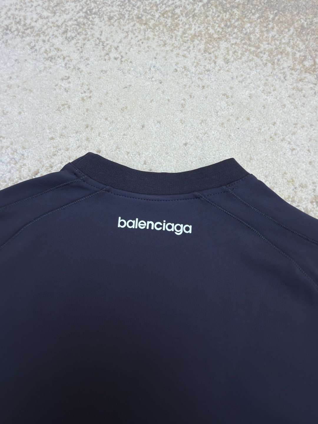 Balenciaga 巴黎世家 侧条机能速干短袖 T恤 速干衣 运动衣 夏季 藏蓝色 A2