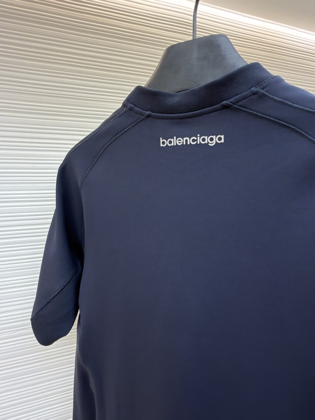 Balenciaga 巴黎世家 侧条机能速干短袖 T恤 速干衣 运动衣 夏季 藏蓝色 A2