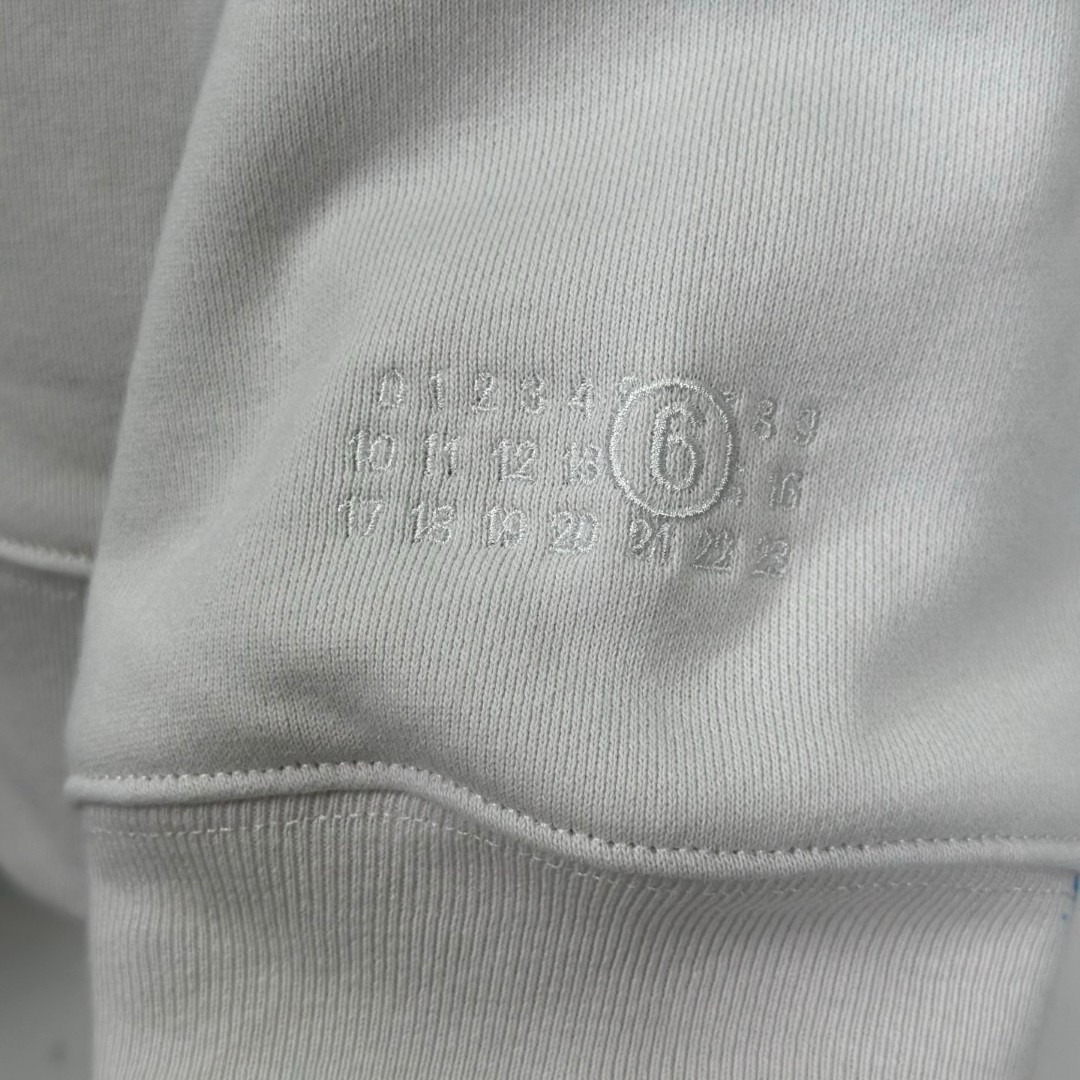 Supreme MM6 Maison Margiela 联名款 Box Logo Zip Up Hooded Sw泼墨刺绣拉链连帽卫衣 帽衫 外套 男女同款 蓝色 白色 黑色 SUP-SS26-100