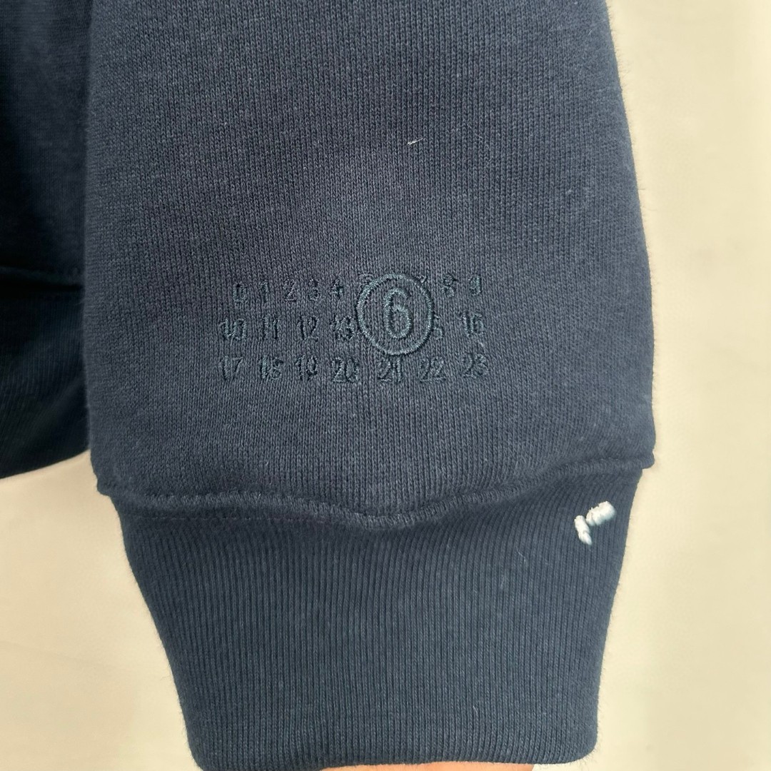 Supreme MM6 Maison Margiela 联名款 Box Logo Zip Up Hooded Sw泼墨刺绣拉链连帽卫衣 帽衫 外套 男女同款 蓝色 白色 黑色 SUP-SS26-100