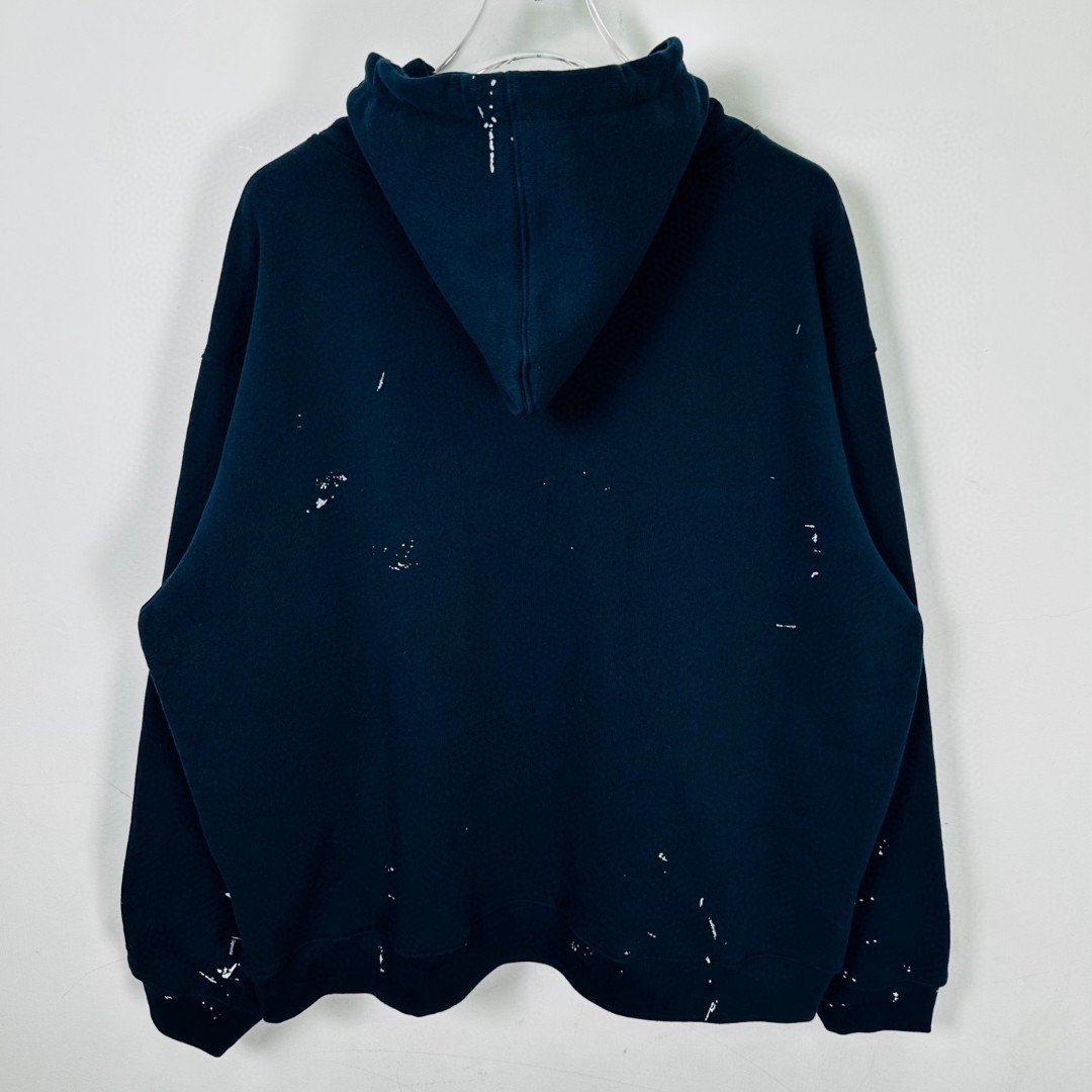 Supreme MM6 Maison Margiela 联名款 Box Logo Zip Up Hooded Sw泼墨刺绣拉链连帽卫衣 帽衫 外套 男女同款 蓝色 白色 黑色 SUP-SS26-100