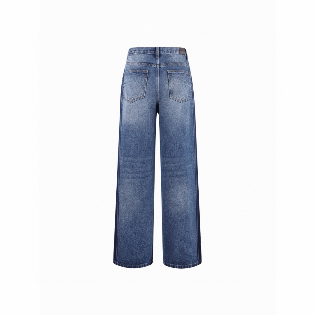 DIOR 迪奥 侧边条纹提花logo皮标牛仔裤 长裤 裤子 蓝色 B5 693D006A3083-C580