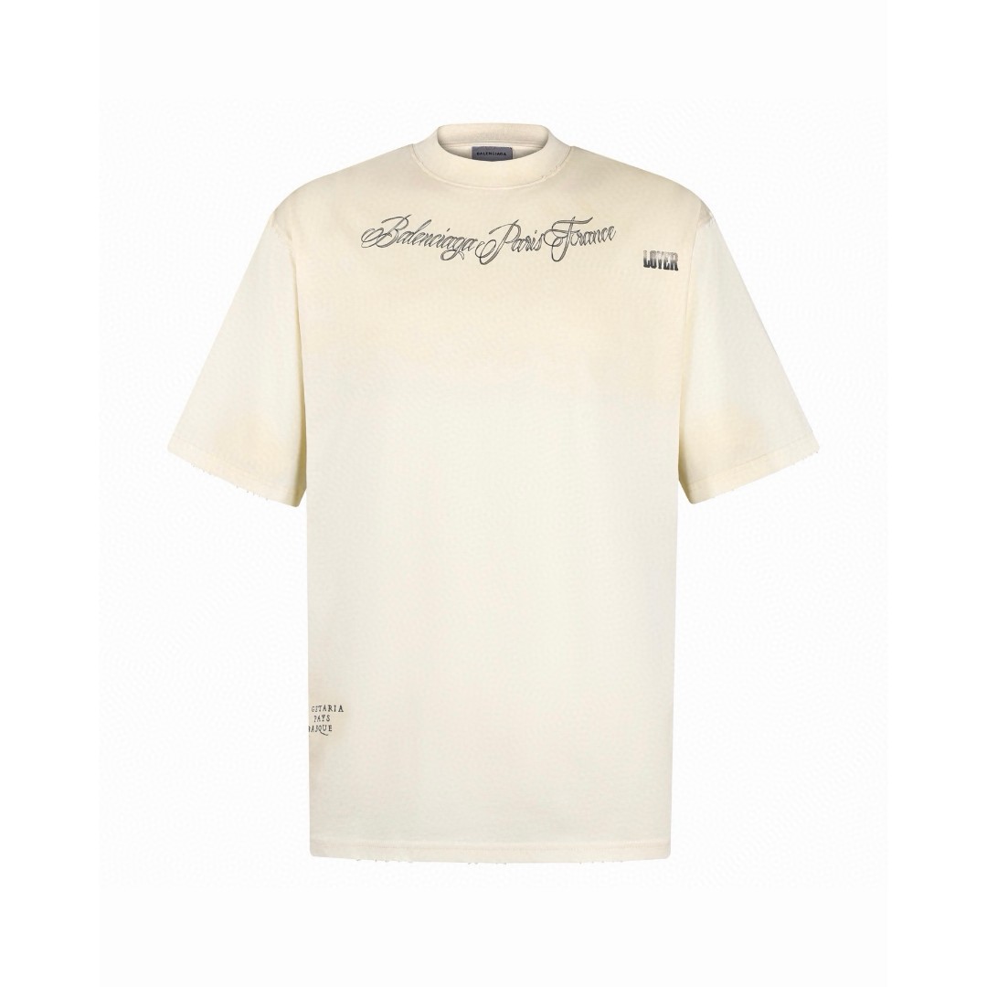 Balenciaga 巴黎世家 CLASSIC INK印花圆领短袖 T恤 圆领 夏季 A0 