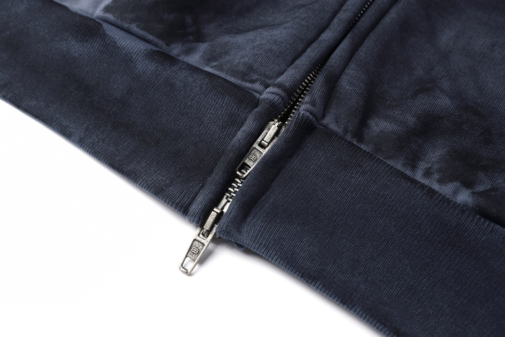 Balenciaga 巴黎世家 刺绣手绘涂鸦拉链连帽卫衣 外套 长袖 蓝色 B0 803264TTVG13364