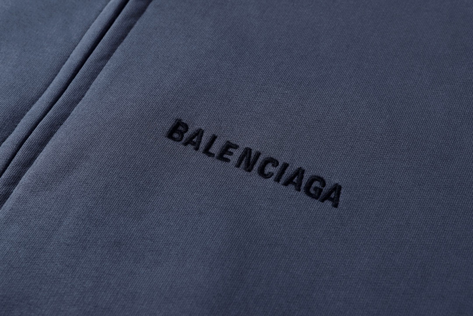 Balenciaga 巴黎世家 刺绣手绘涂鸦拉链连帽卫衣 外套 长袖 蓝色 B0 803264TTVG13364