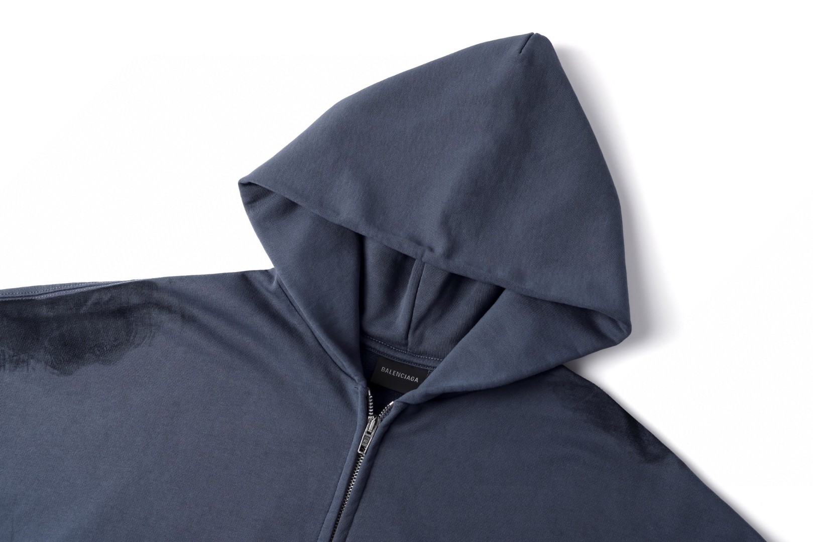 Balenciaga 巴黎世家 刺绣手绘涂鸦拉链连帽卫衣 外套 长袖 蓝色 B0 803264TTVG13364