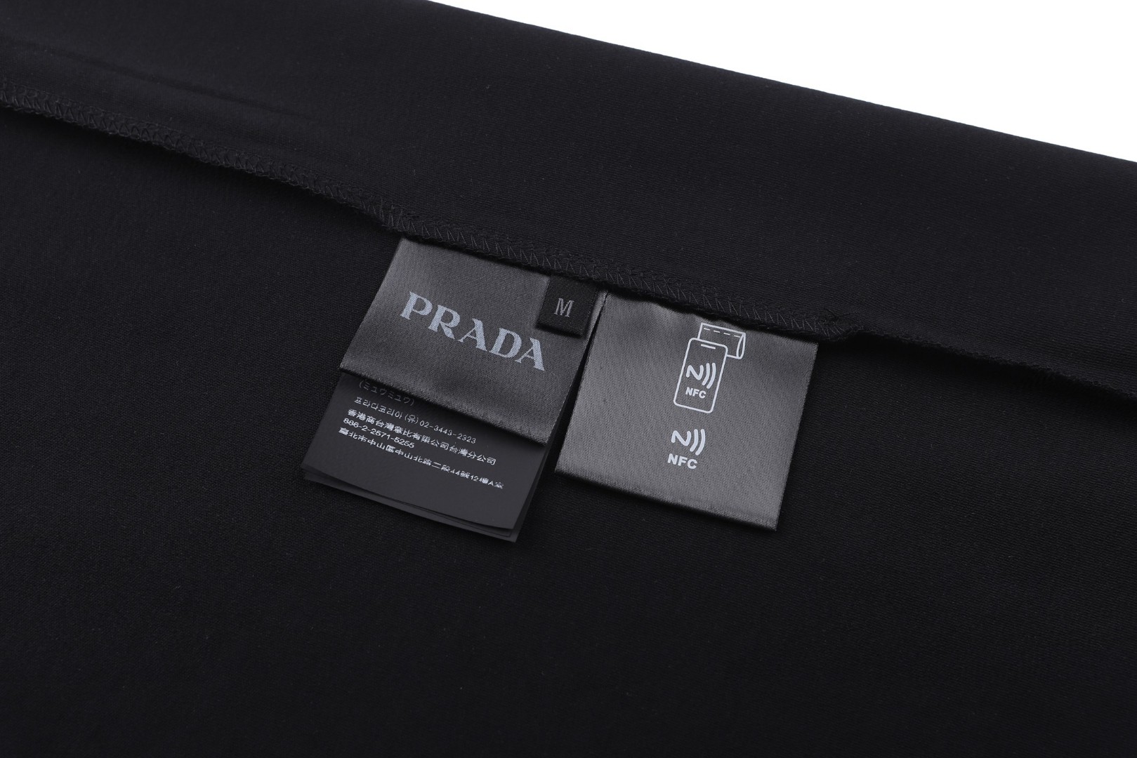 PRADA 普拉达 logo印花圆领短袖 T恤 夏季 白色 黑色 A0 
