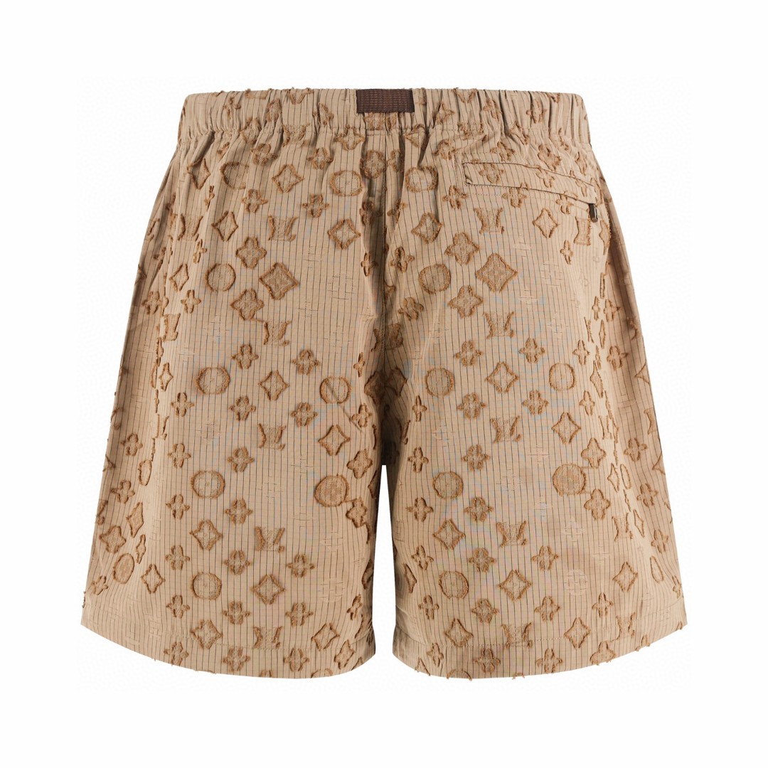 LOUIS VUITTON 路易威登 LV 腰带满印短裤 休闲裤 裤子 棕色 B0 1AK73N