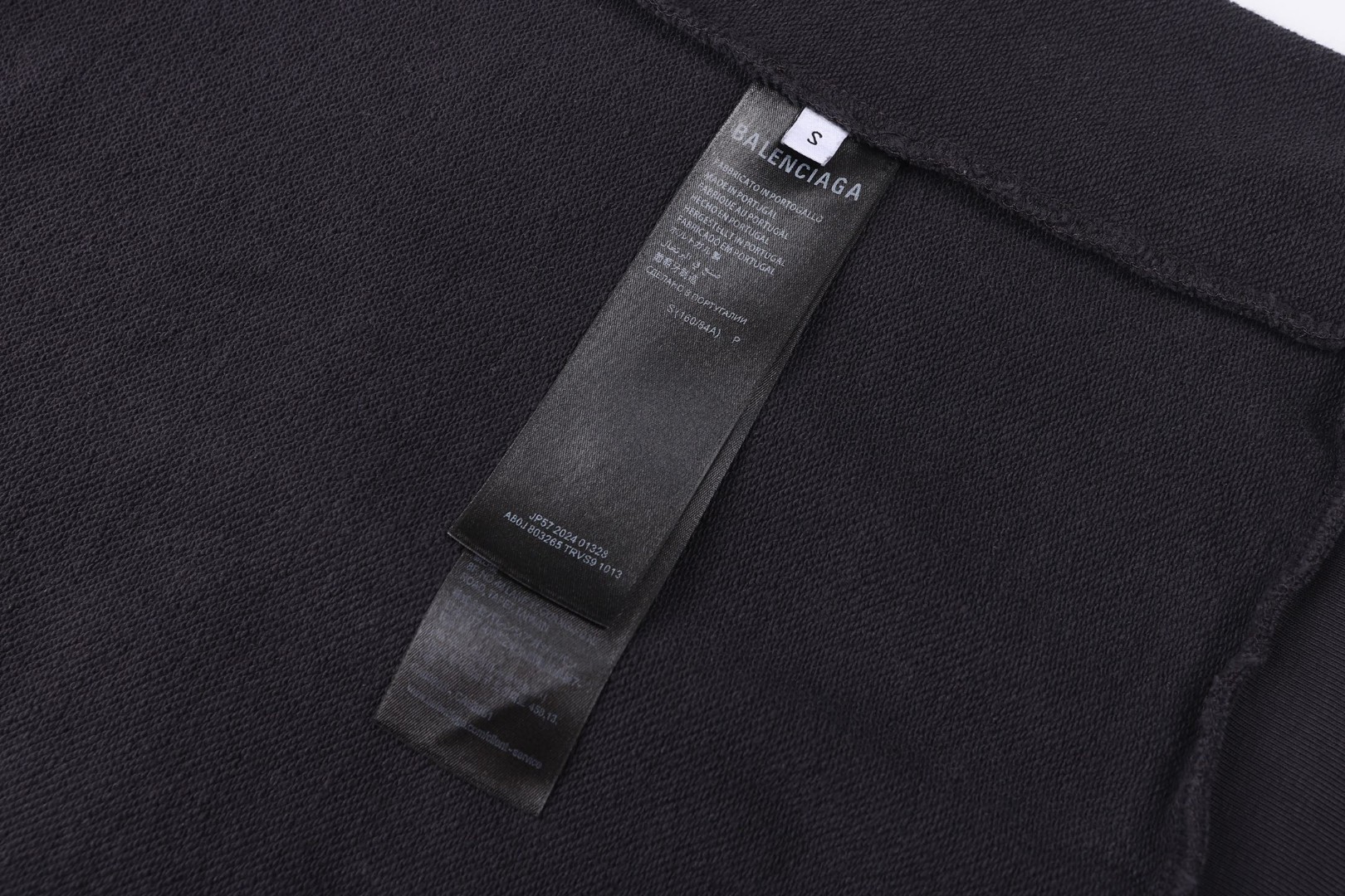 Balenciaga 巴黎世家 logo印花磨破连帽卫衣 帽衫 长袖 外套 白色 黑色 B0 803265TRVS99081