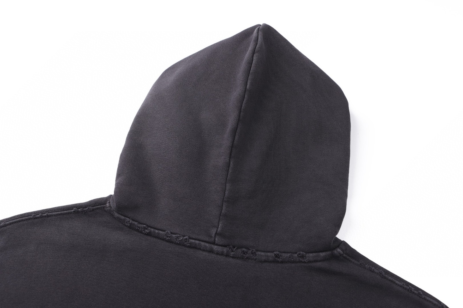 Balenciaga 巴黎世家 logo印花磨破连帽卫衣 帽衫 长袖 外套 白色 黑色 B0 803265TRVS99081