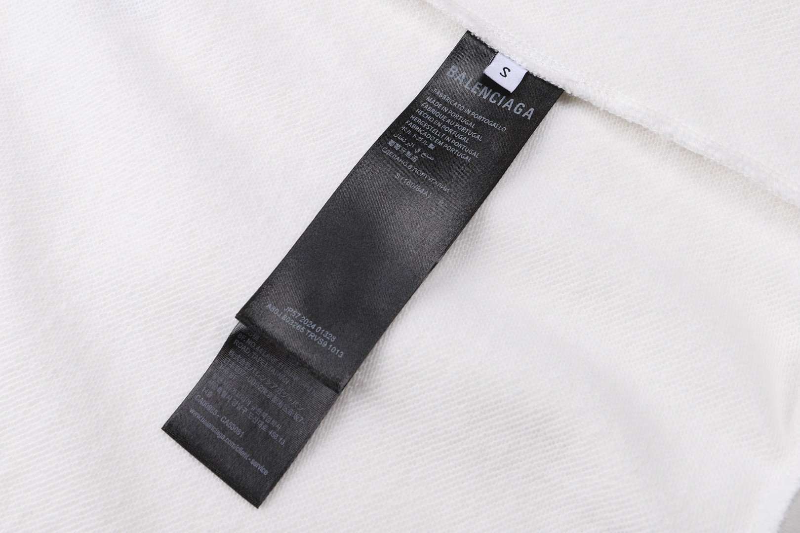 Balenciaga 巴黎世家 logo印花磨破连帽卫衣 帽衫 长袖 外套 白色 黑色 B0 803265TRVS99081