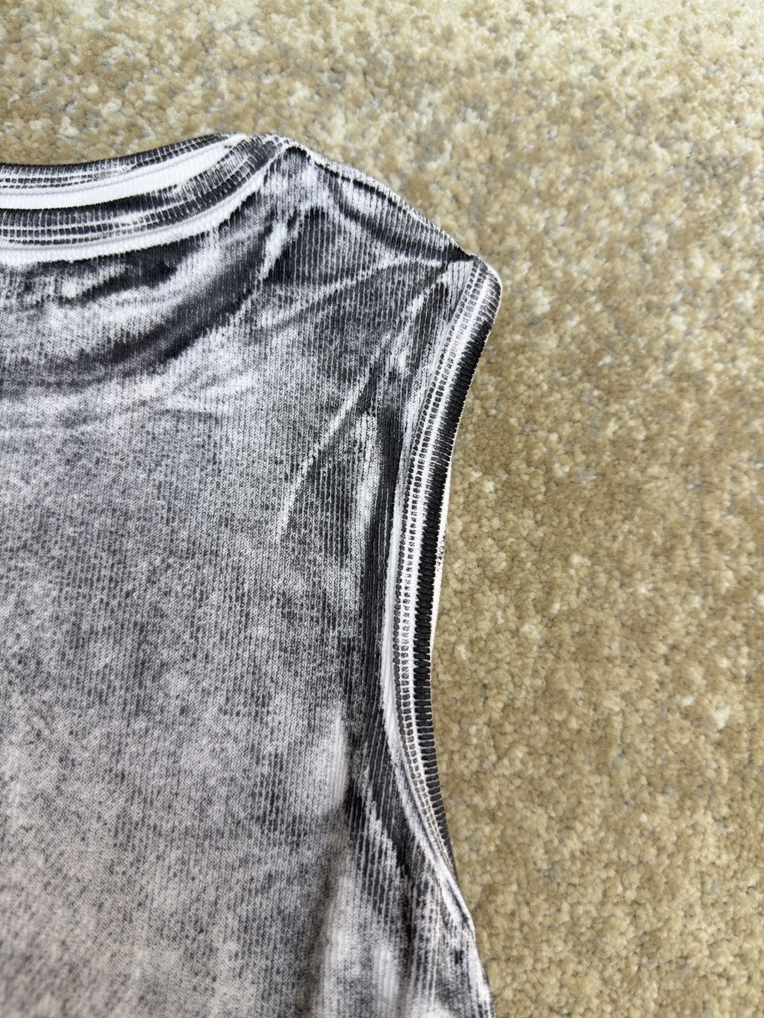 Acne Studios 假两件徽标印花无袖背心 女款 棕色 灰色 A0 AL0542-AC0