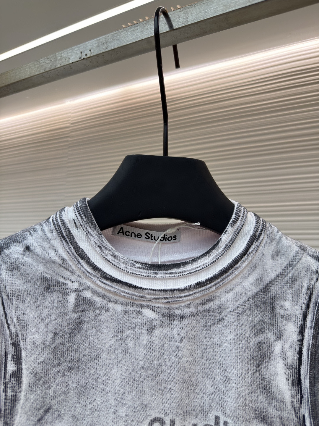 Acne Studios 假两件徽标印花无袖背心 女款 棕色 灰色 A0 AL0542-AC0