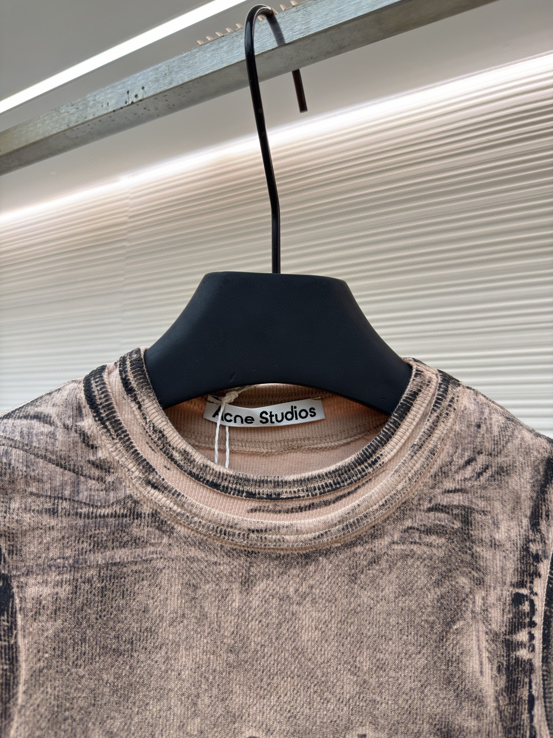 Acne Studios 假两件徽标印花无袖背心 女款 棕色 灰色 A0 AL0542-AC0