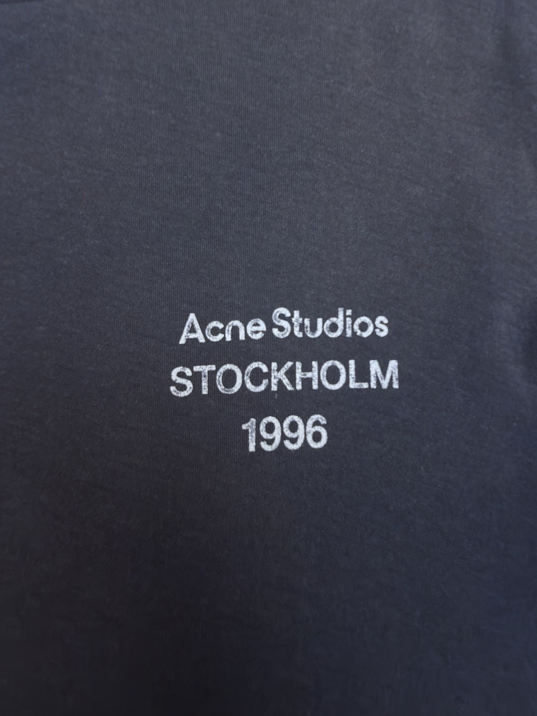Acne Studios 胸前小标圆领T恤 短袖 女款 白色 黑色 A0 CL0492-AEG
