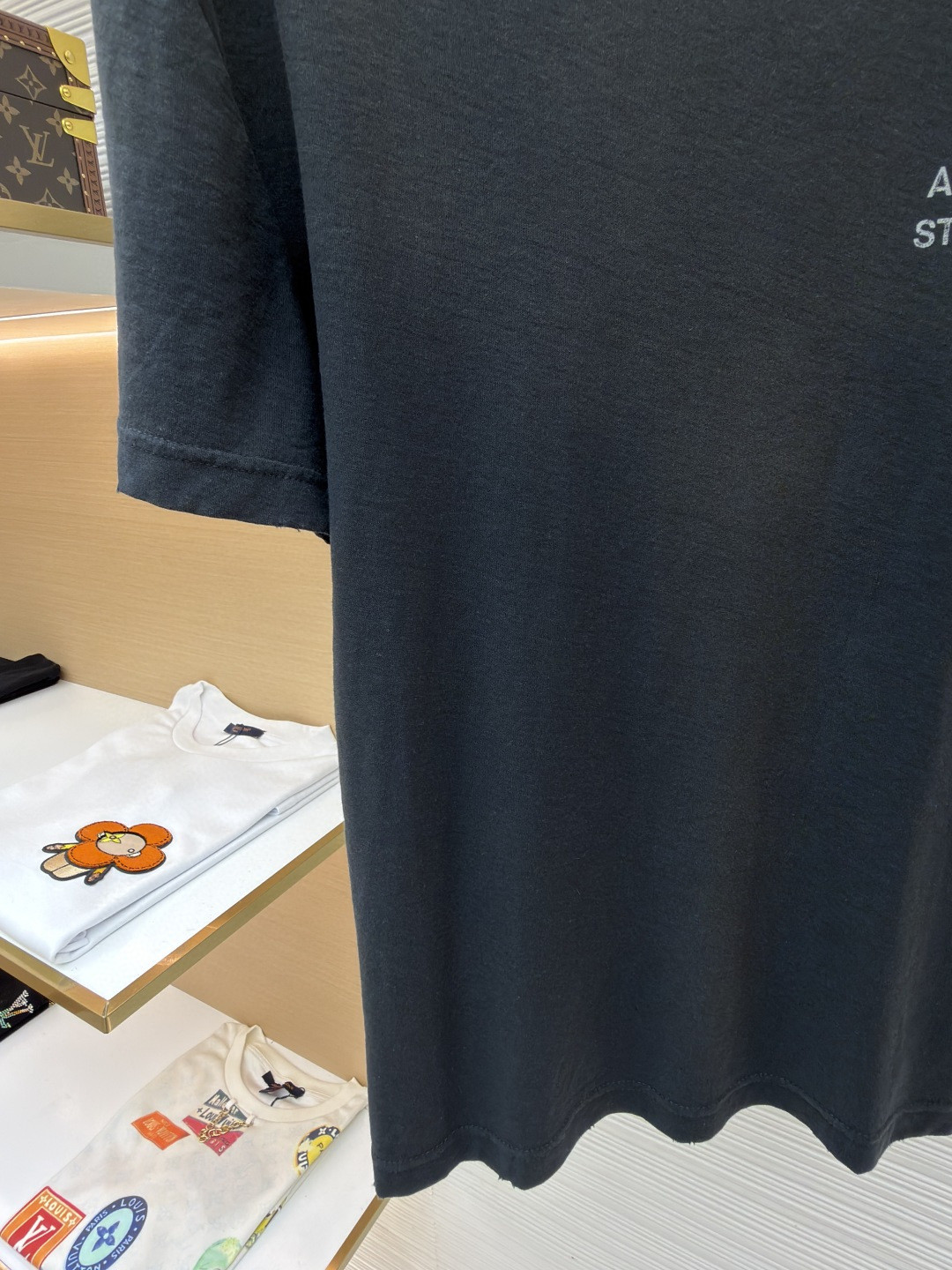Acne Studios 胸前小标圆领T恤 短袖 女款 白色 黑色 A0 CL0492-AEG