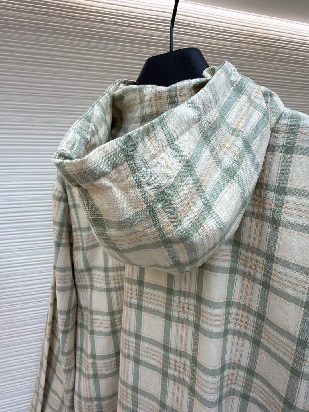 Acne Studios 刺绣格纹拉链连帽夹克 外套 长袖 女款 绿色 B5 A90716-AM2