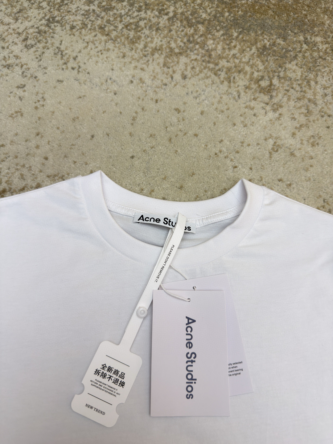 Acne Studios 袖口小标圆领T恤 打底衫 长袖 白色 黑色 A2 