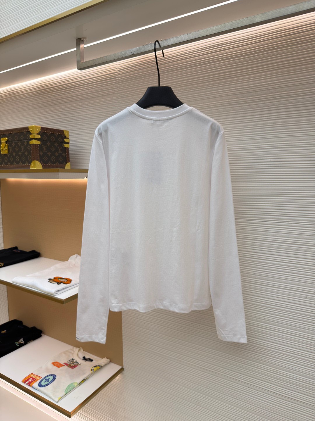 Acne Studios 袖口小标圆领T恤 打底衫 长袖 白色 黑色 A2 