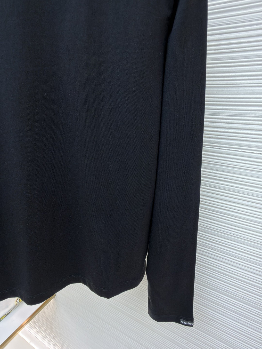 Acne Studios 袖口小标圆领T恤 打底衫 长袖 白色 黑色 A2 