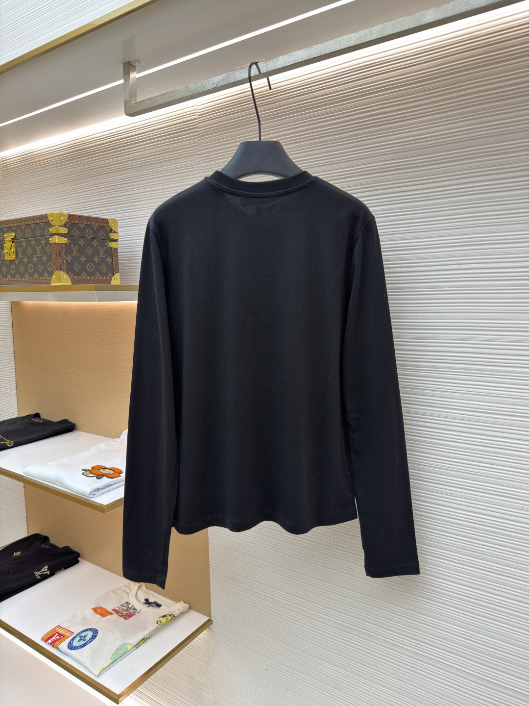 Acne Studios 袖口小标圆领T恤 打底衫 长袖 白色 黑色 A2 