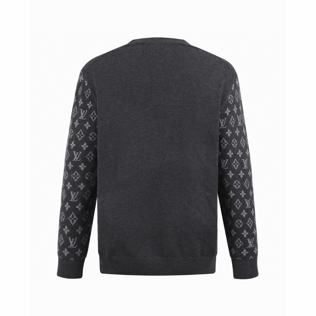 LOUIS VUITTON 路易威登 山羊绒混纺针织开衫 针织衫 毛衣 外套 灰色 B0 1AATM2