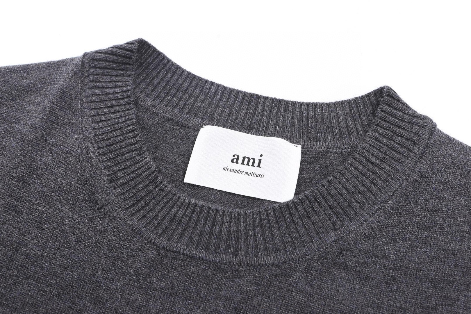 AMIPARIS 羊毛ADC刺绣针织毛衣 针织衫 长袖 灰色 B0 HKS001001-055