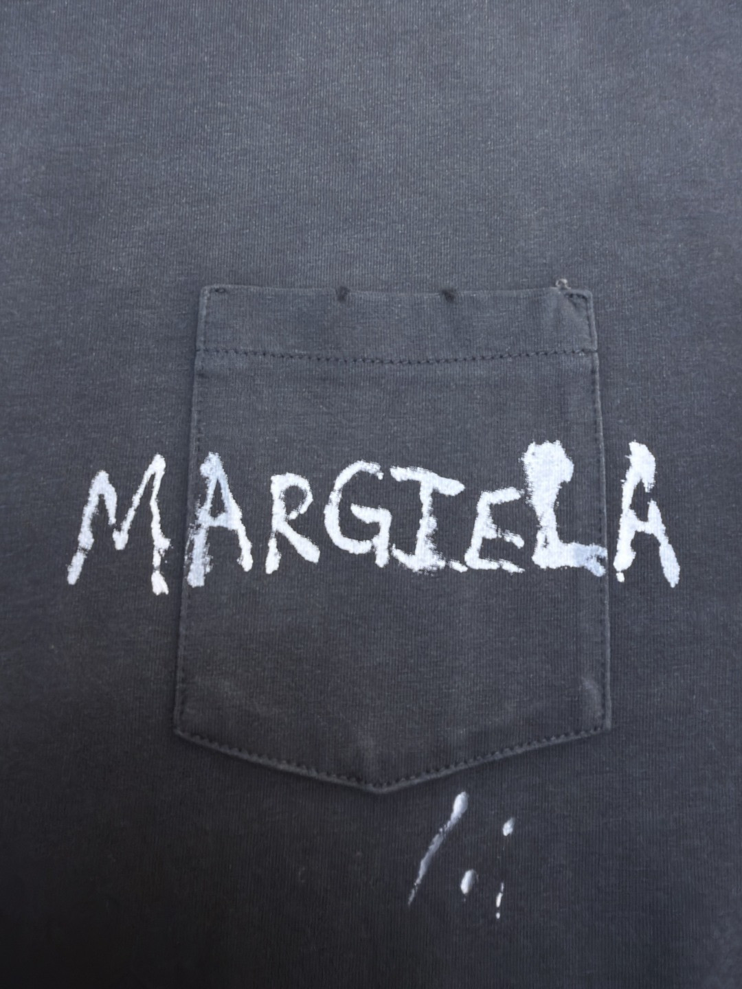 Maison Margiela 马吉拉 做旧涂鸦圆领短袖 T恤 套头 夏季 黑色 A0 S50GC0714S24567-861