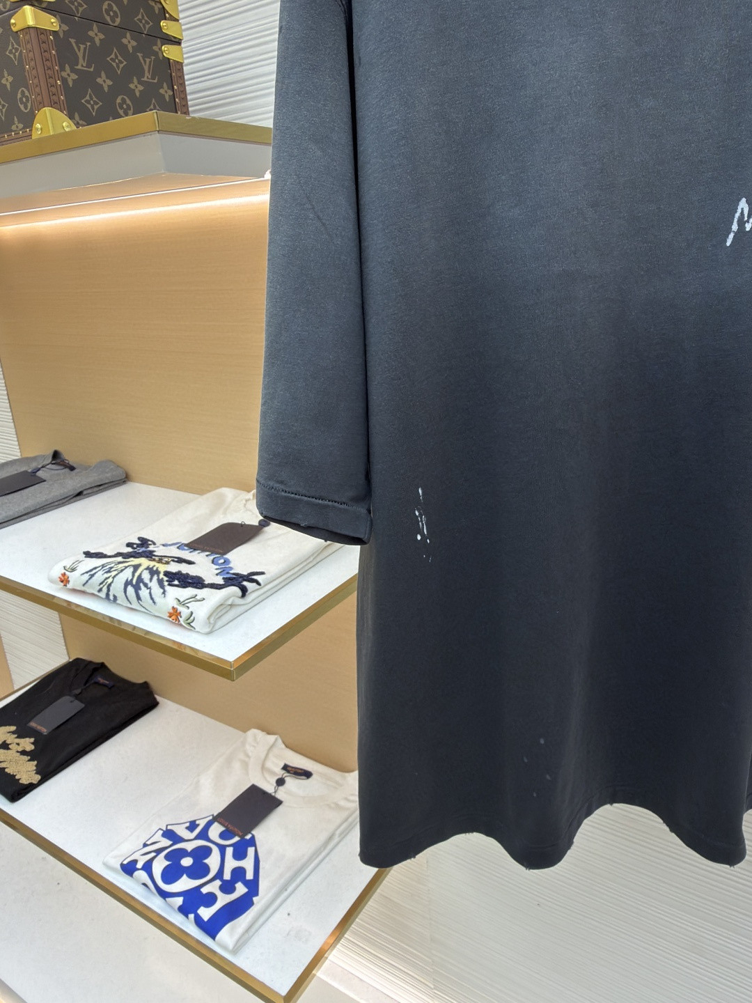 Maison Margiela 马吉拉 做旧涂鸦圆领短袖 T恤 套头 夏季 黑色 A0 S50GC0714S24567-861