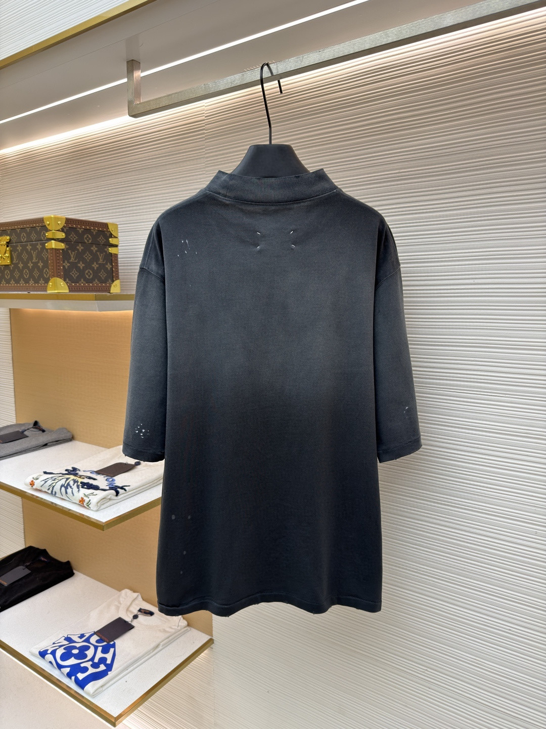 Maison Margiela 马吉拉 做旧涂鸦圆领短袖 T恤 套头 夏季 黑色 A0 S50GC0714S24567-861