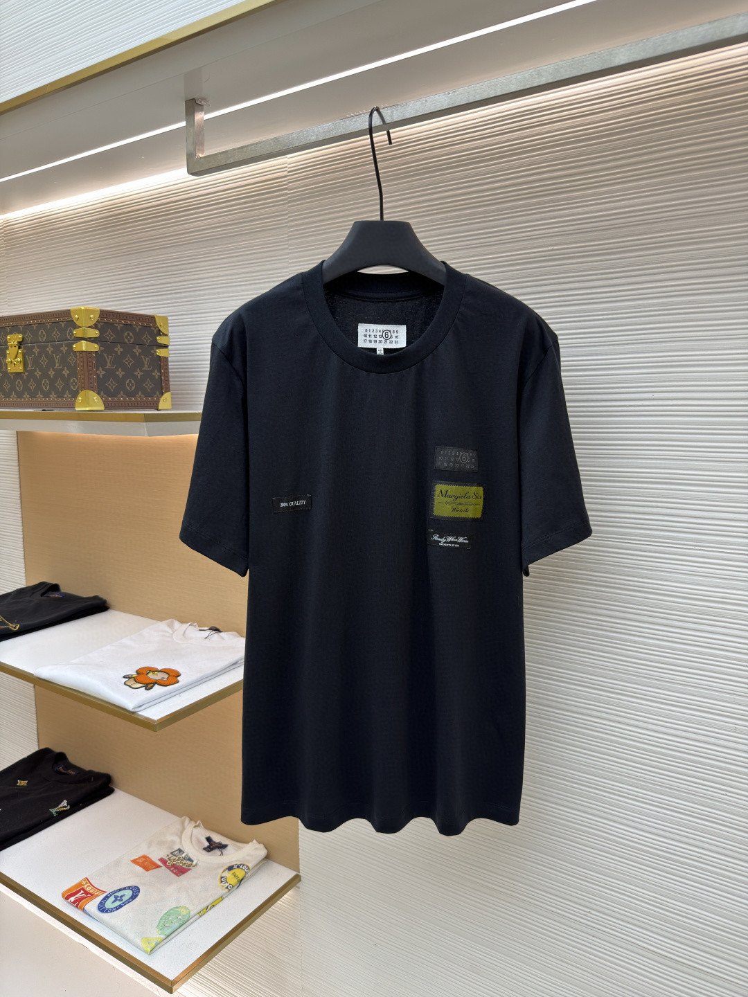 Maison Margiela 马吉拉 数字标签圆领短袖 T恤 套头 夏季 白色 黑色 A0 SH0GC0069S24311101