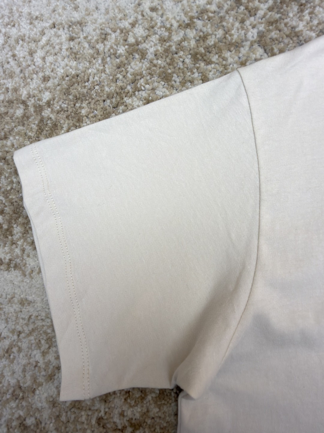 Maison Margiela 马吉拉 未完成刺绣印花圆领短袖 T恤 套头 夏季 卡其色 黑色 A0 