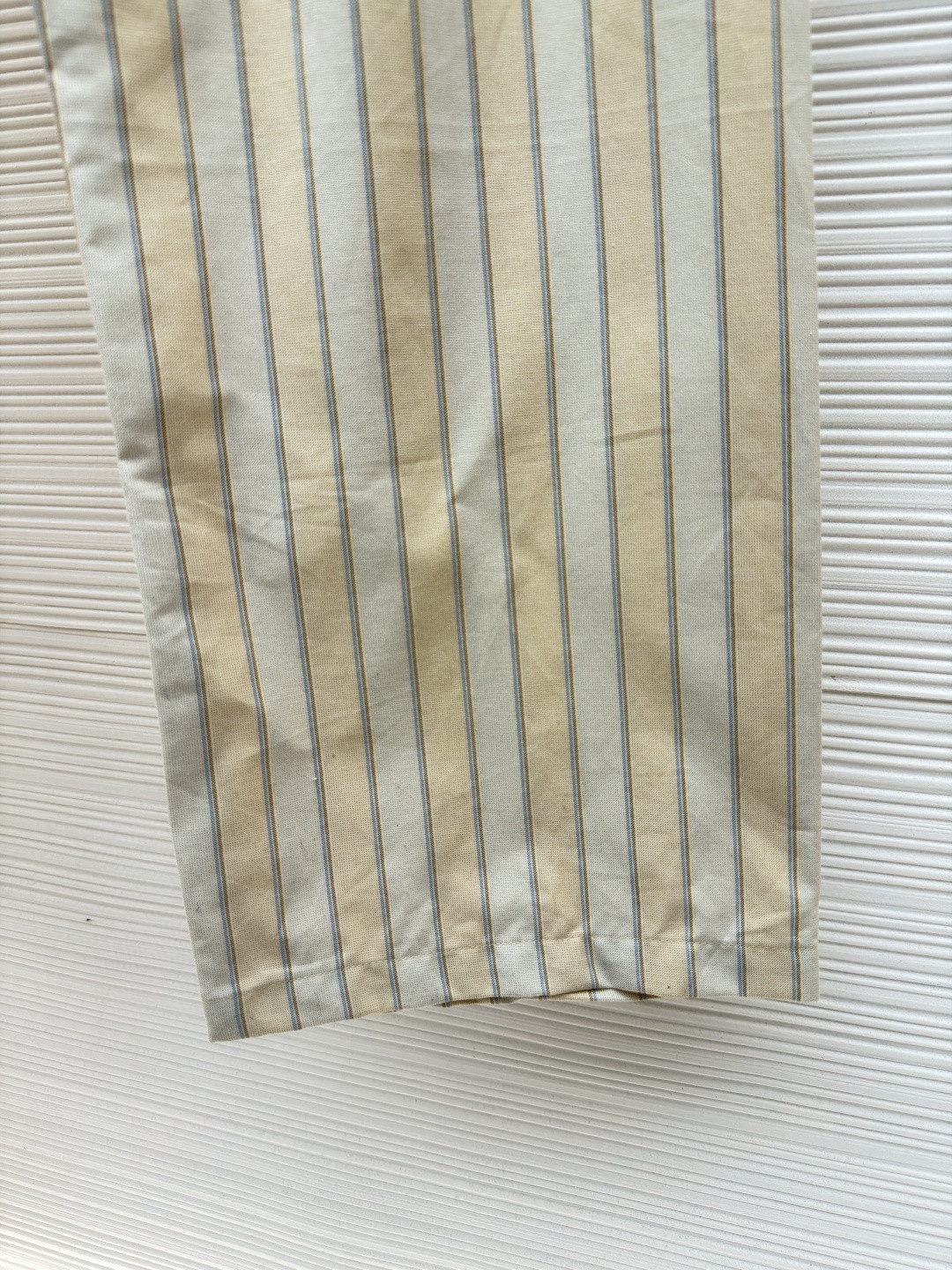 Maison Margiela 马吉拉条纹松紧腰直筒休闲裤 长裤 裤子 蓝灰色 奶杏色 B0 S50KA0713M35725