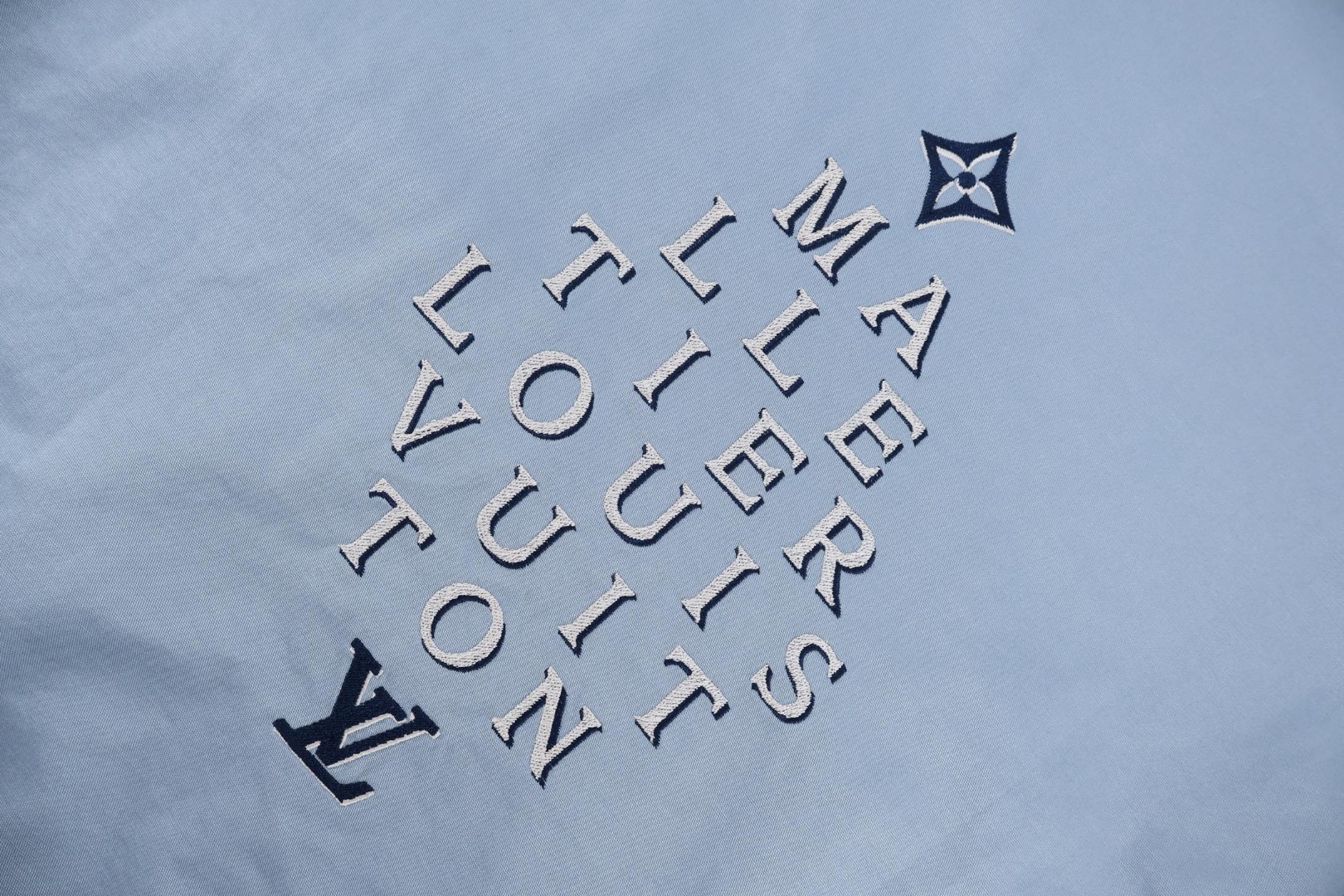 LOUIS VUITTON 路易威登 刺绣蓝拼色棒球服外套 夹克 蓝色 C0 1AK6LP