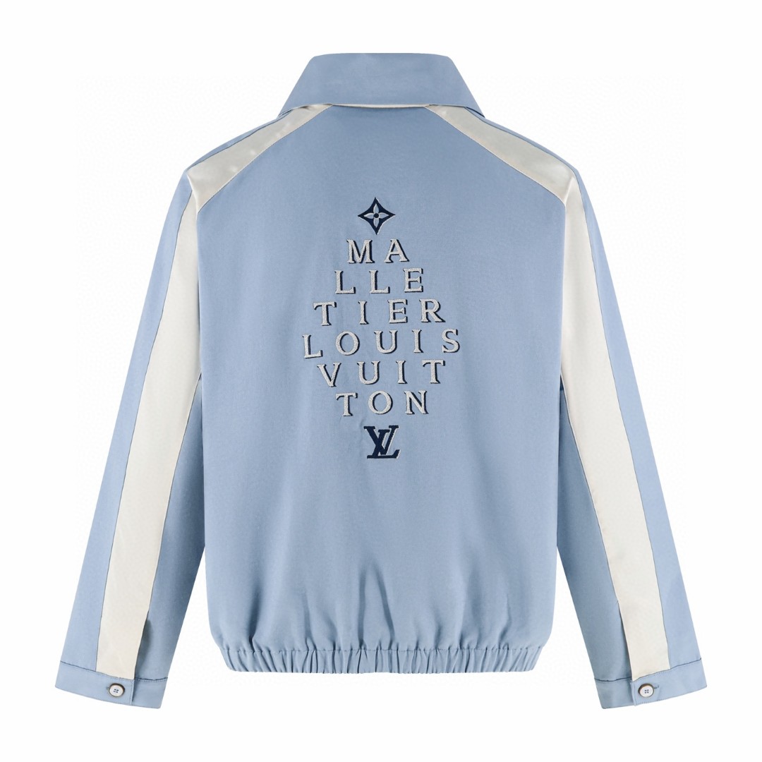 LOUIS VUITTON 路易威登 刺绣蓝拼色棒球服外套 夹克 蓝色 C0 1AK6LP
