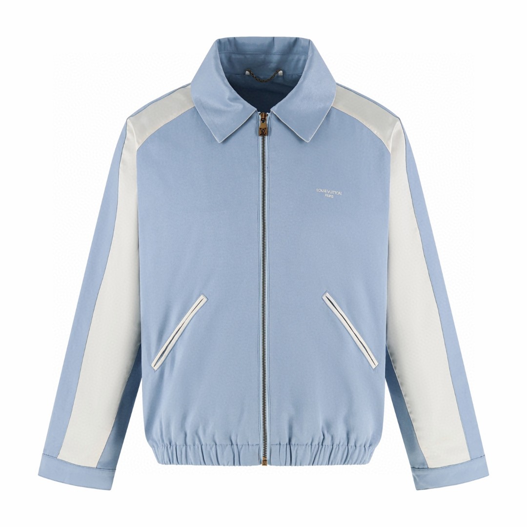 LOUIS VUITTON 路易威登 刺绣蓝拼色棒球服外套 夹克 蓝色 C0 1AK6LP