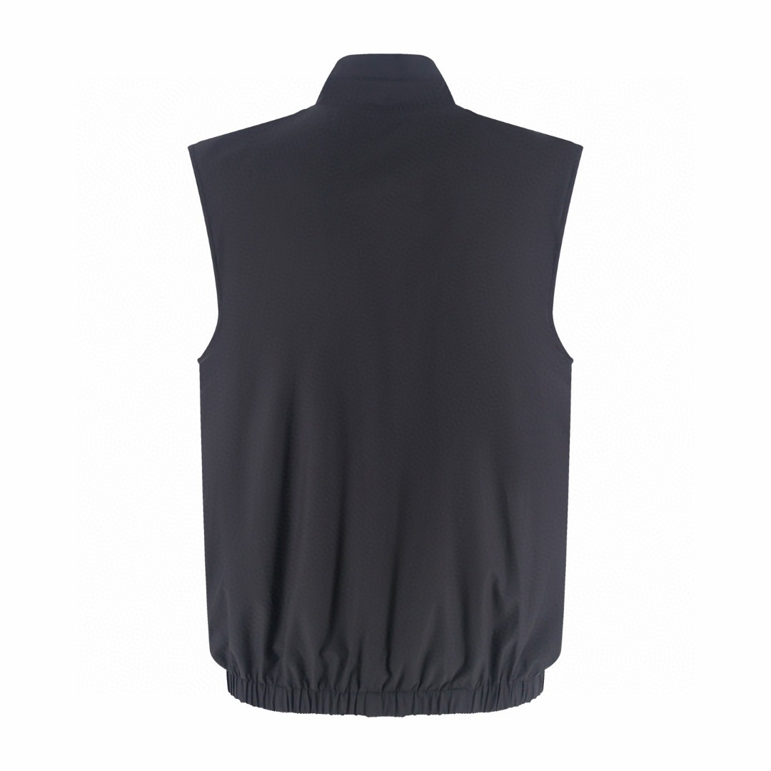 Loro Piana LP 双面两穿拉链立领马甲 背心 外套 黑色 杏色 B5 FAP9759-5D41