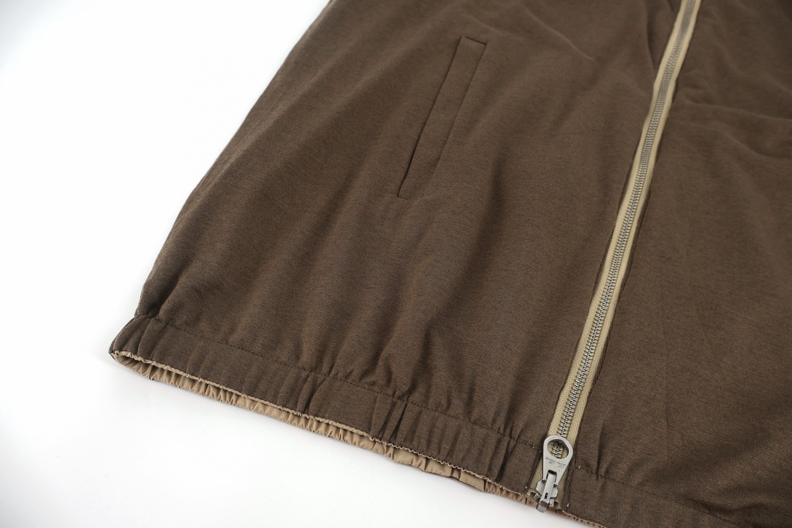 Loro Piana LP 双面两穿拉链立领马甲 背心 外套 黑色 杏色 B5 FAP9759-5D41